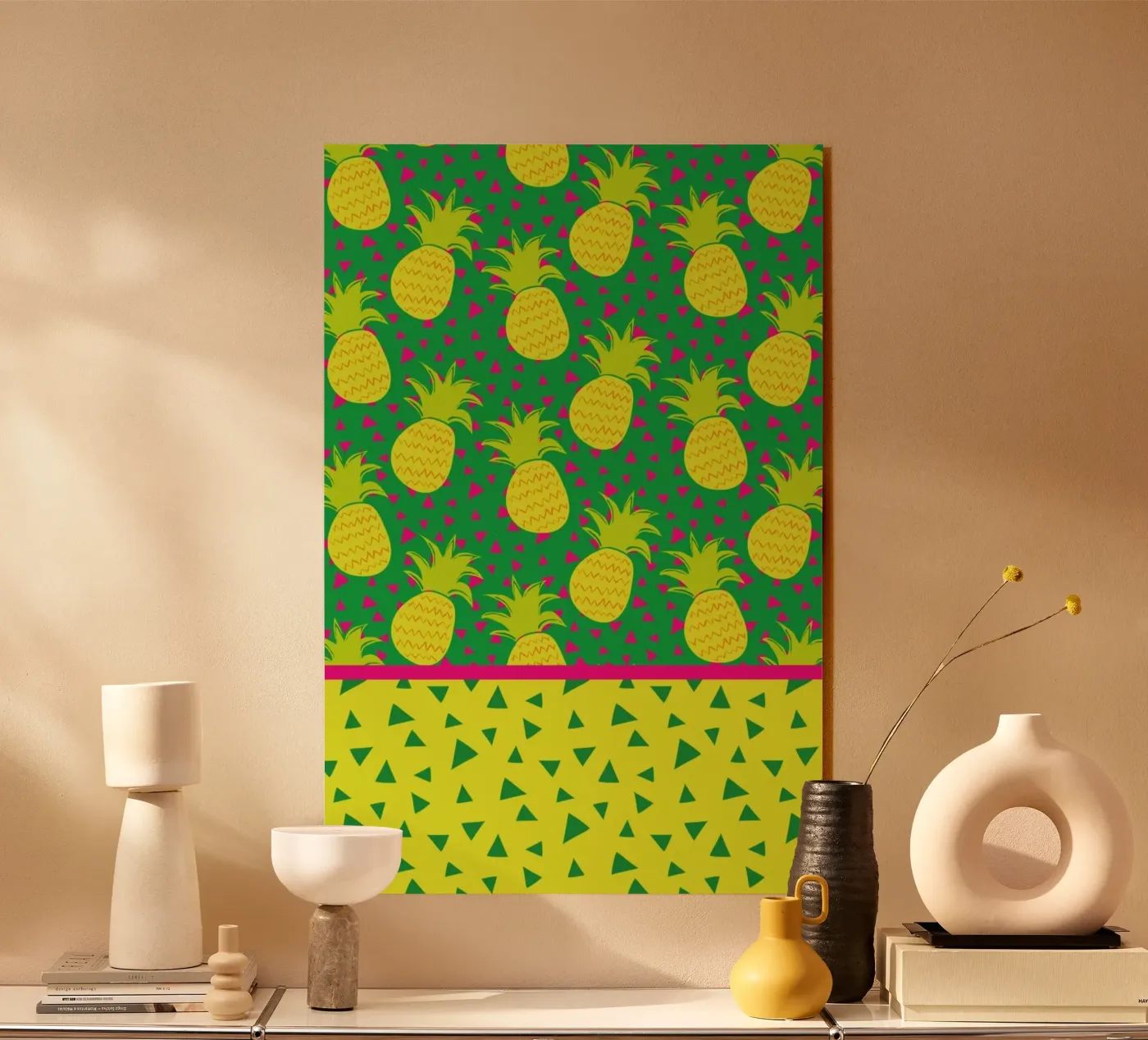 Falling Pineapples Acryl-Glas von Maria Kritzas