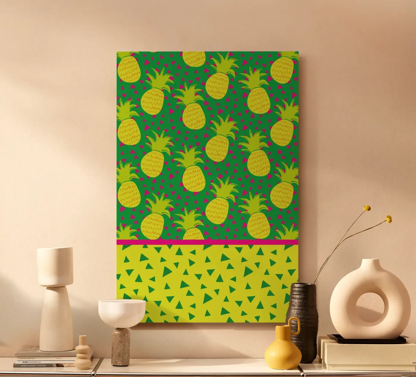Falling Pineapples alluminio dibond da Maria Kritzas