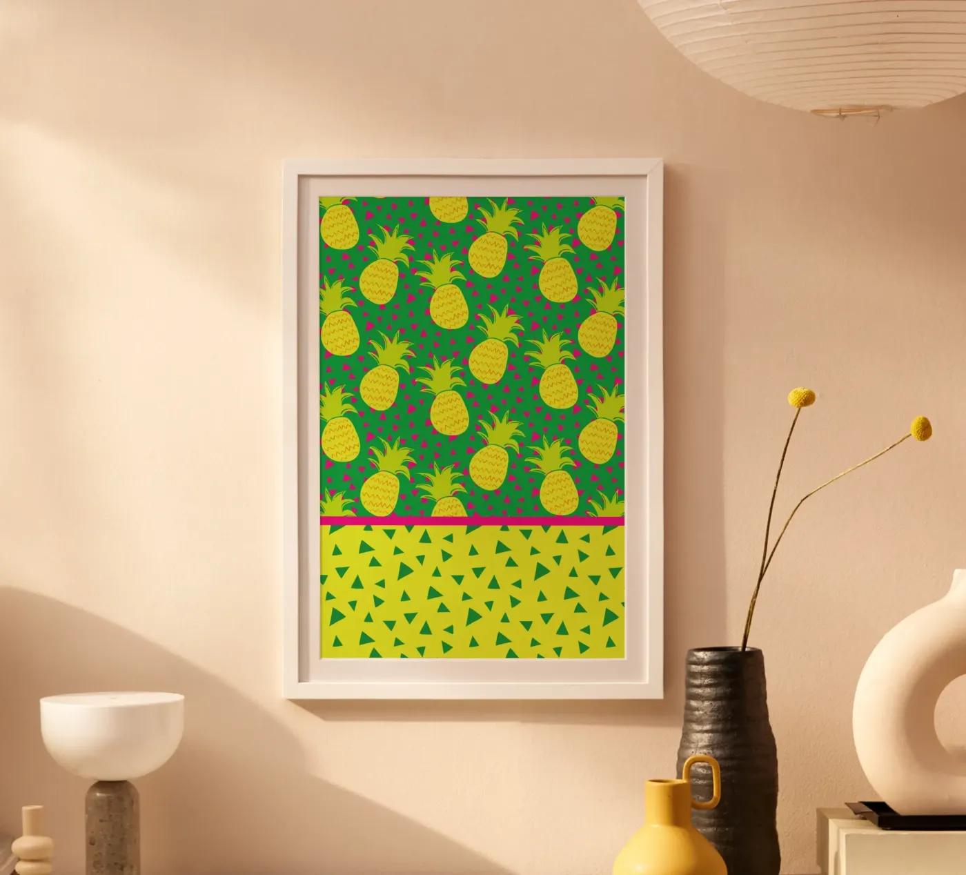 Falling Pineapples Poster von Maria Kritzas