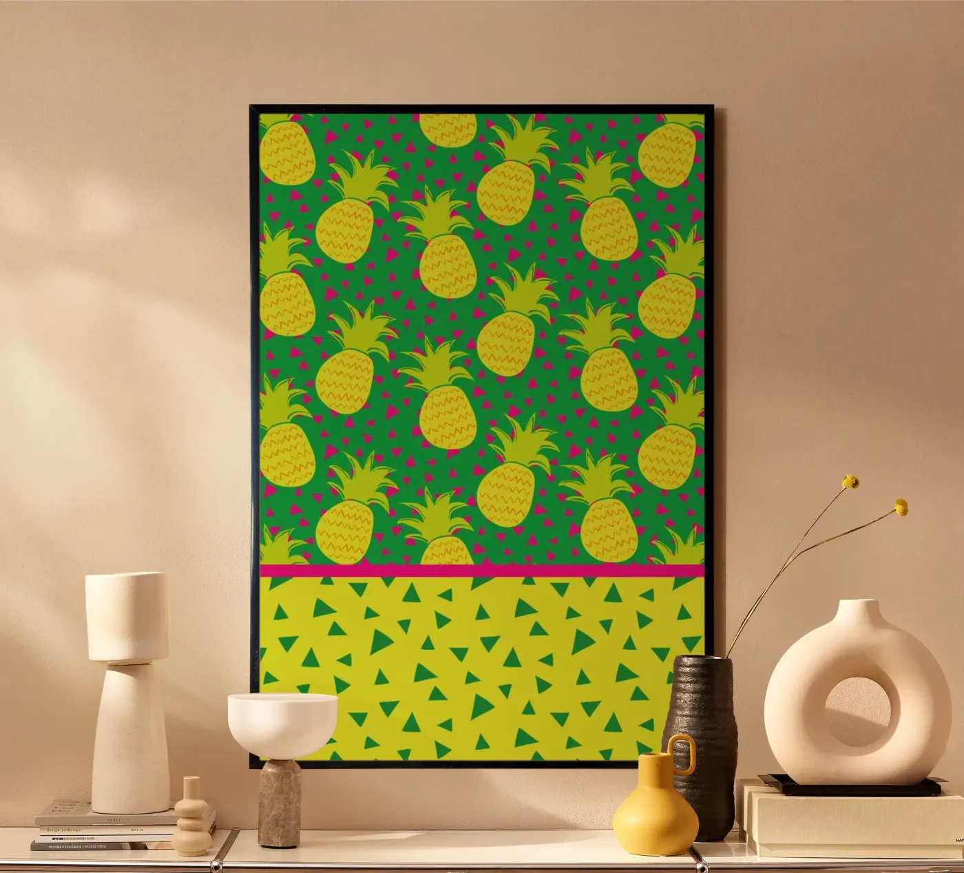 Falling Pineapples Poster von Maria Kritzas