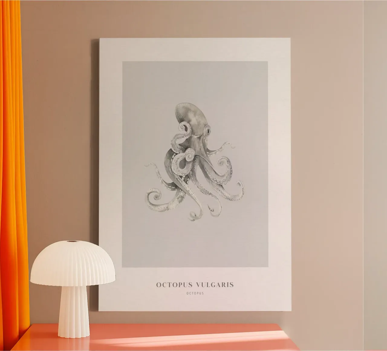Boho Ocean 2 Octopus tela con Cornice a cassetta da Boho Print Collection