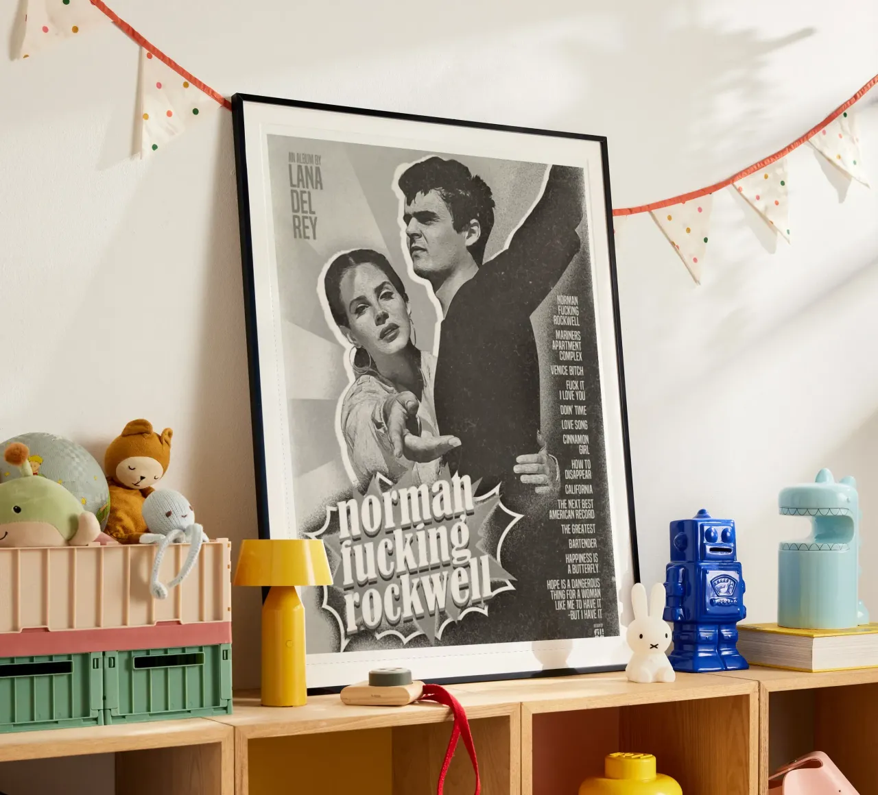 Un viaggio attraverso la malinconia in tour Lana Del Ray poster con telaio in plastica da mamass