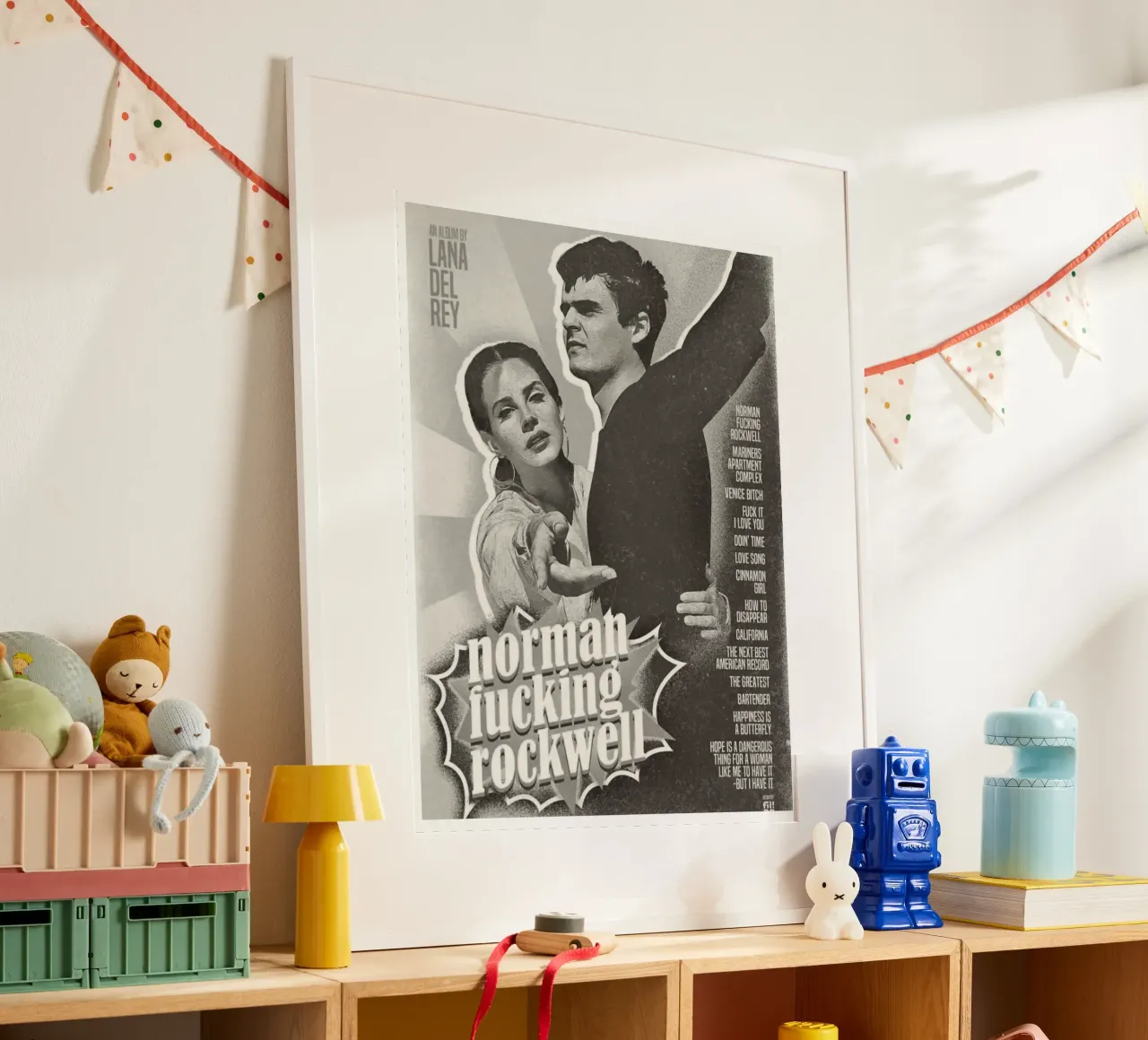 Un viaggio attraverso la malinconia in tour Lana Del Ray poster con telaio in plastica da mamass