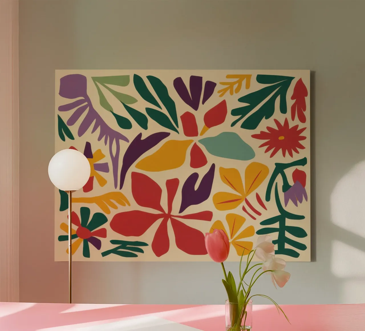 Il giardino popolare di Matisse tela con Cornice a cassetta da Echo Saber