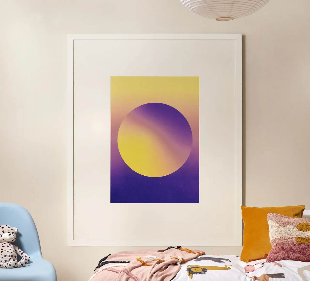 Tonalità eclissi solare poster con telaio in plastica da Metron