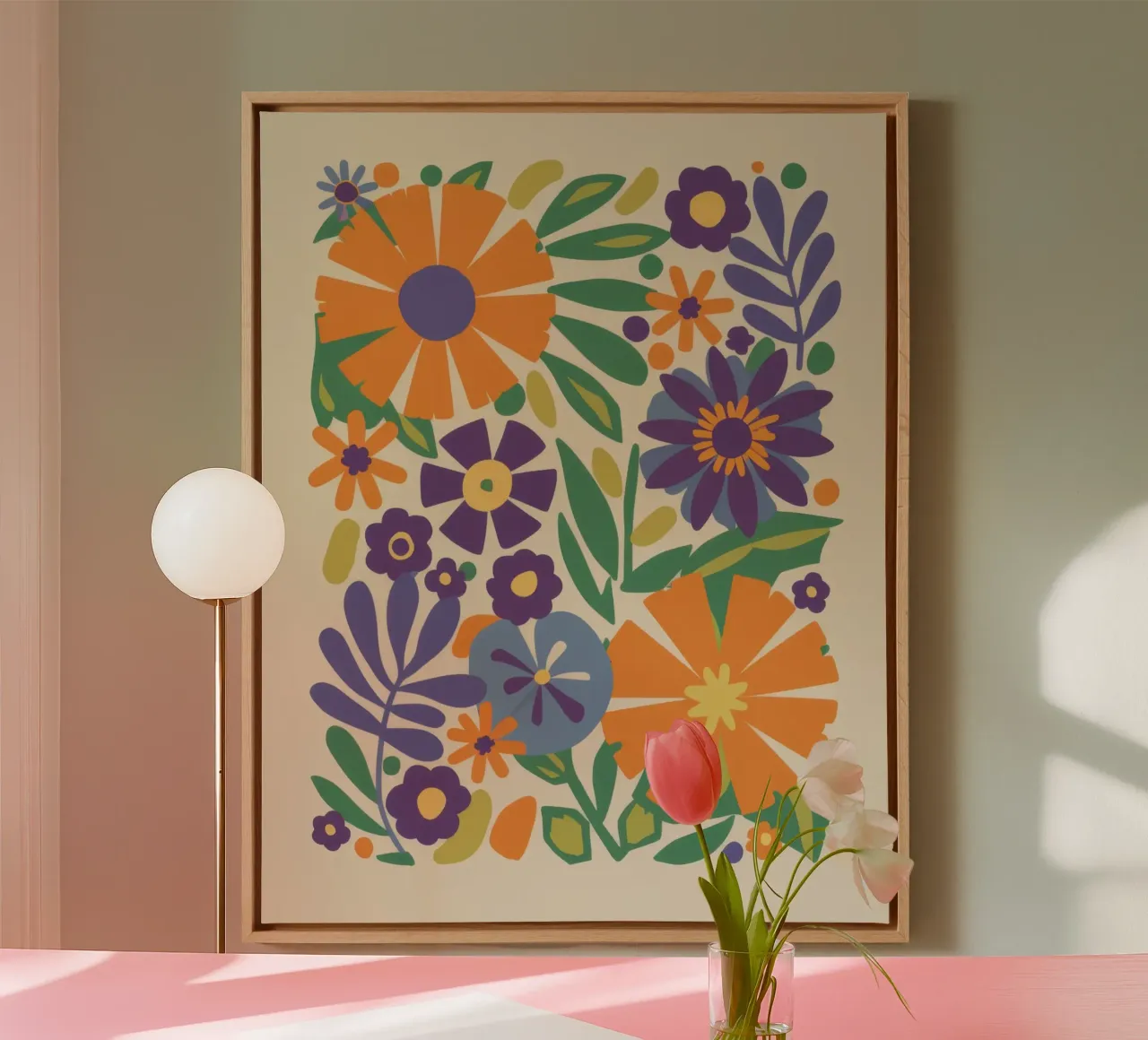 Bouquet selvaggio dell'impressionista tela con Cornice a cassetta da Echo Saber