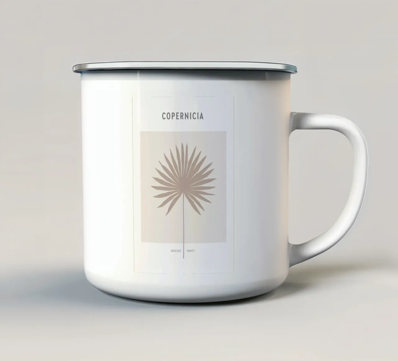Boho Leaves 1 Copernicia tazza in smalto da Boho Print Collection