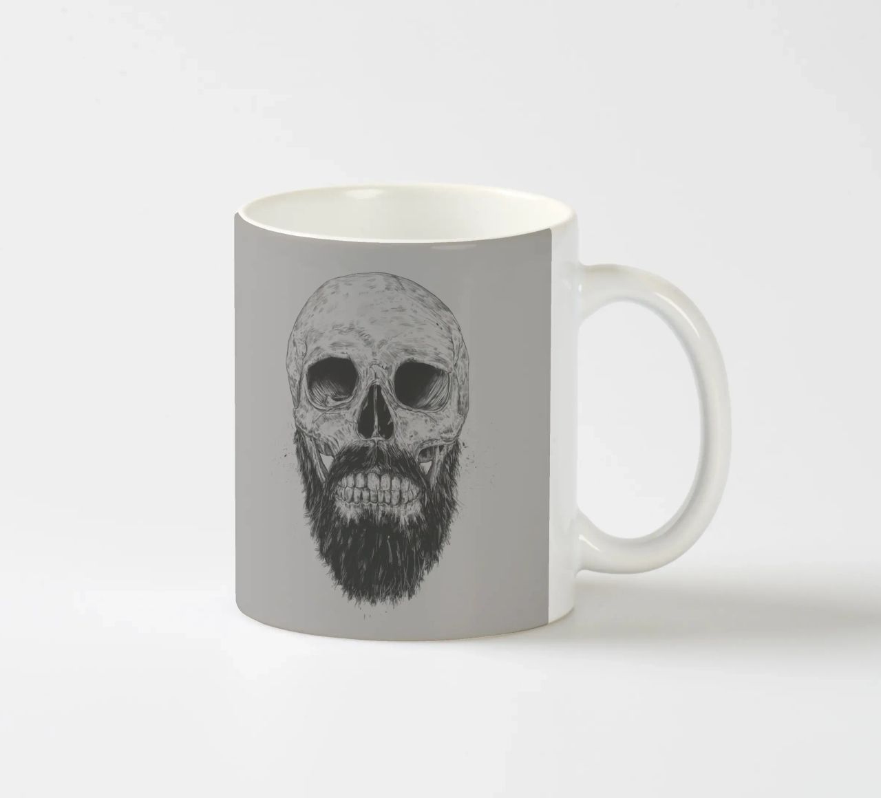 The beard is not dead tazza in ceramica da Balazs Solti
