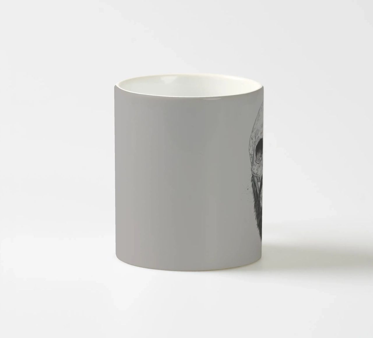 The beard is not dead tazza in ceramica da Balazs Solti