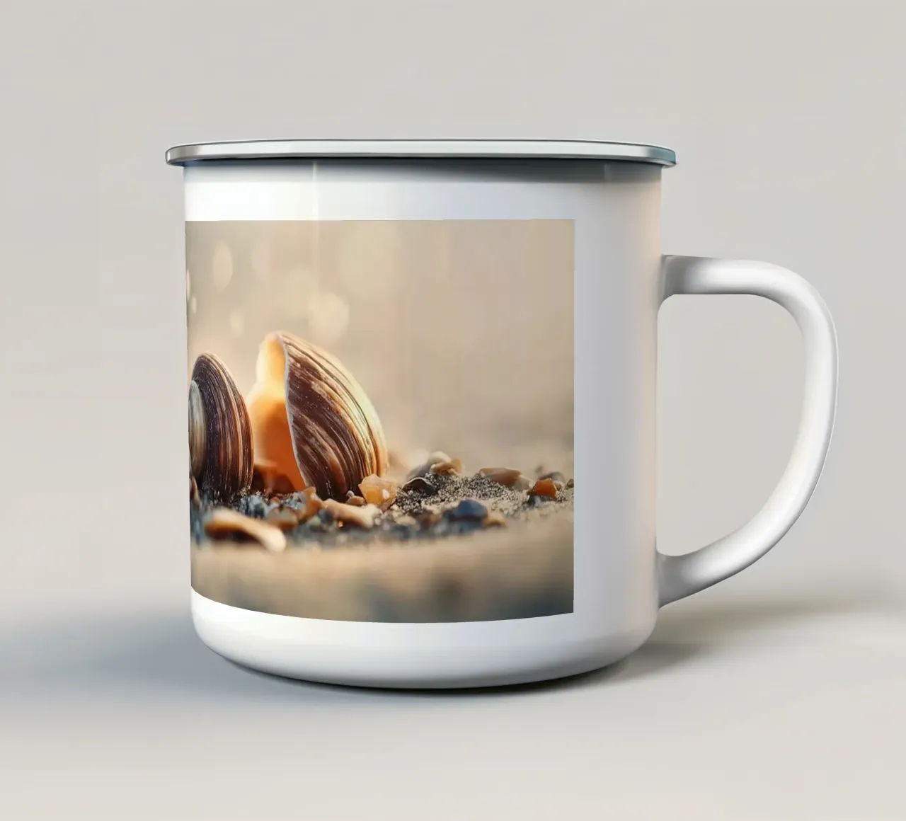 Bokeh Beach No 01 tazza in smalto da treechild