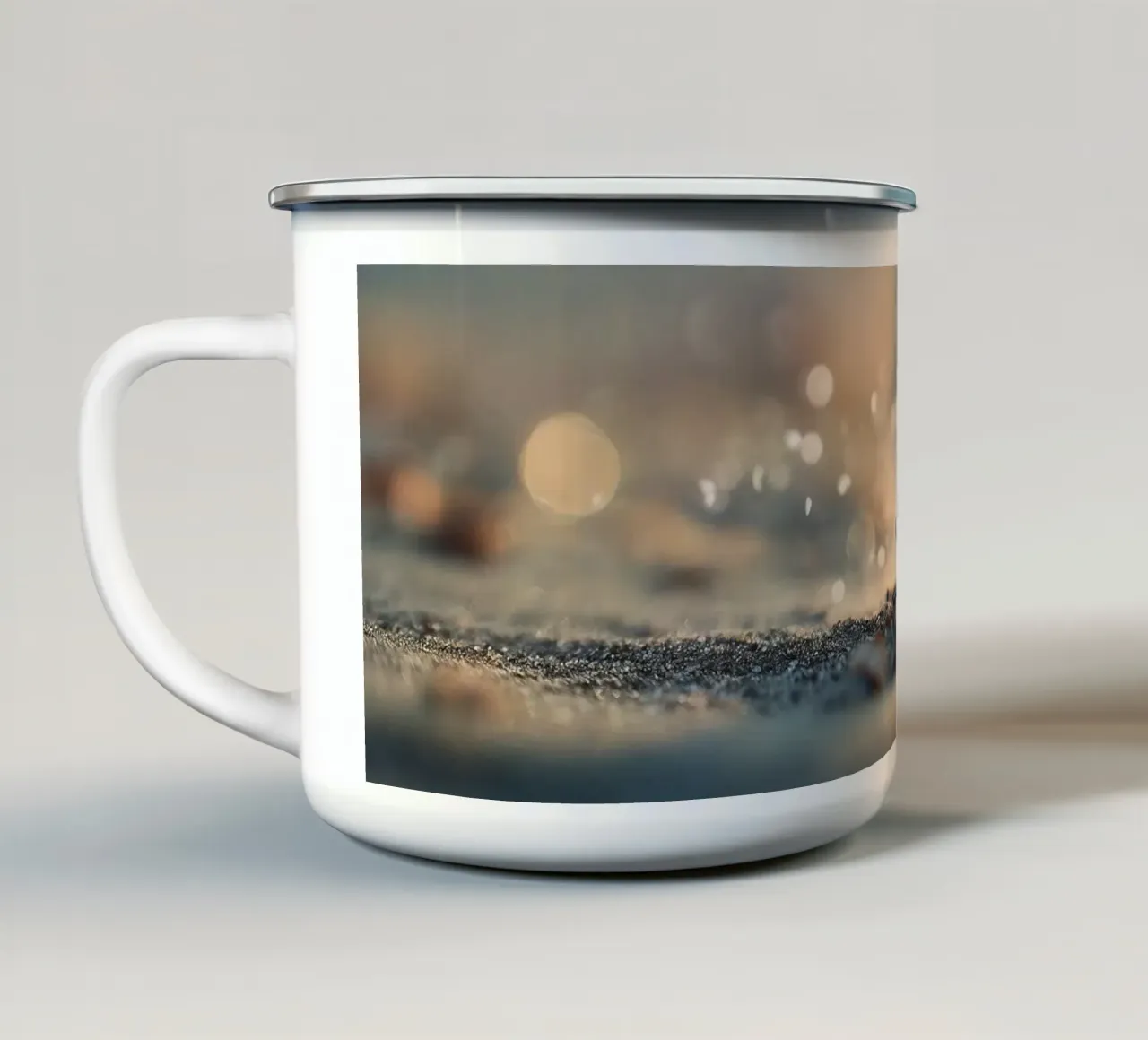Bokeh Beach No 01 tazza in smalto da treechild