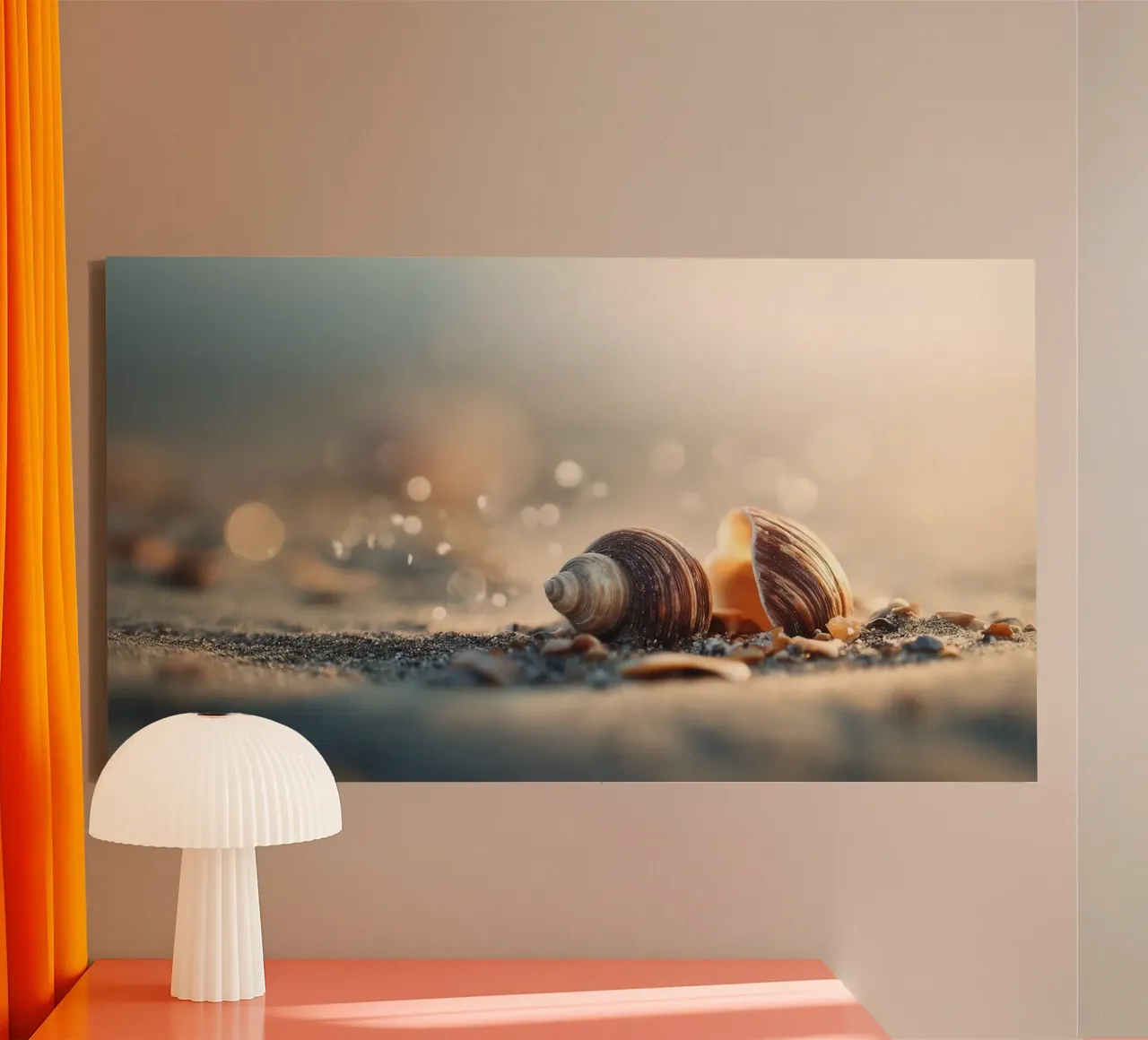 Bokeh Beach No 01 tela con Cornice a cassetta da treechild