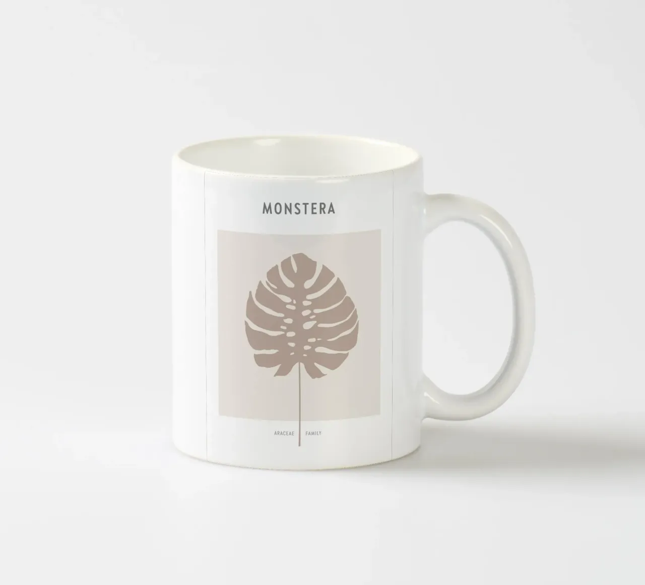 Boho Leaves 1 Monstera tazza in ceramica da Boho Print Collection