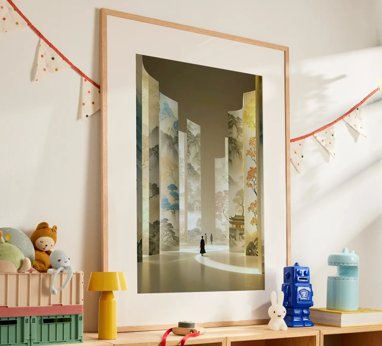 hall fairy history poster con telaio in alluminio da panada
