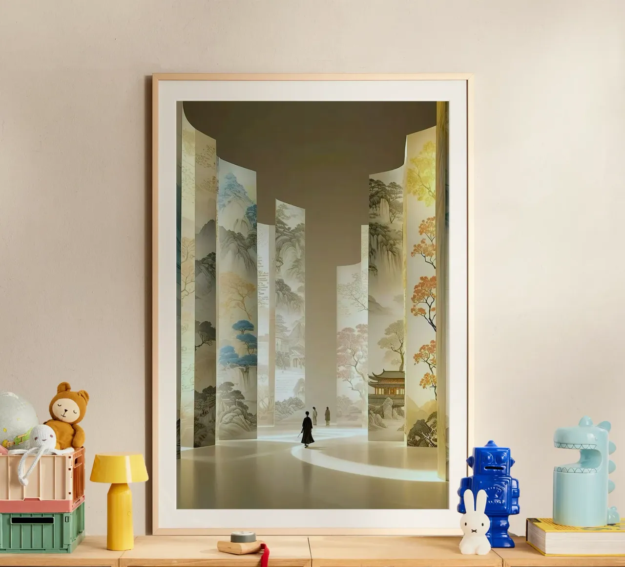 hall fairy history poster con telaio in alluminio da panada