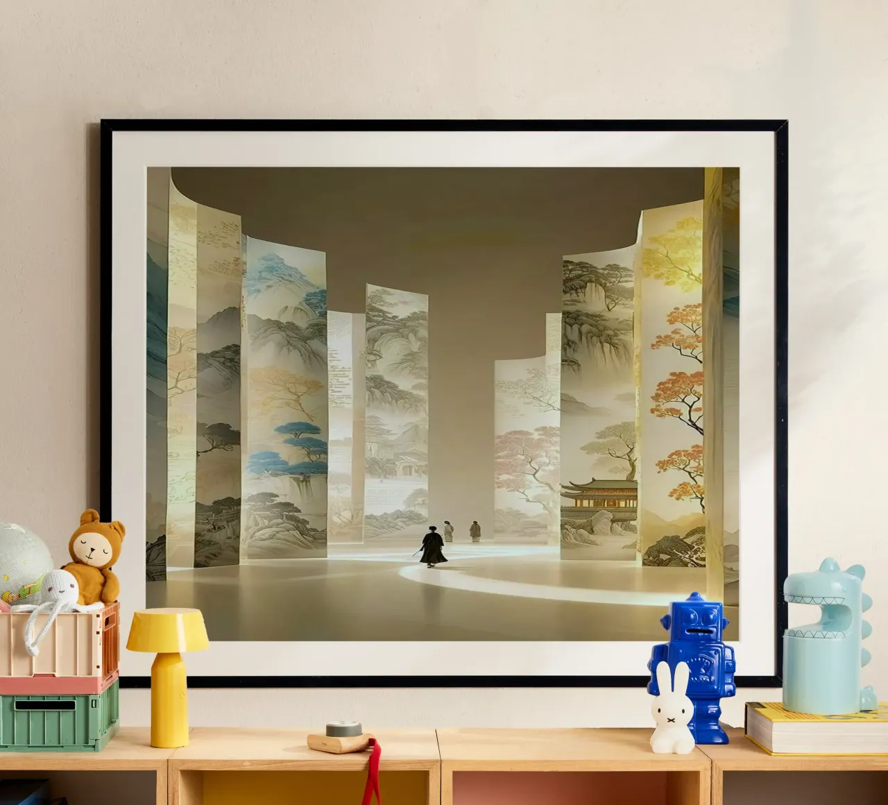 hall fairy history poster con telaio in alluminio da panada