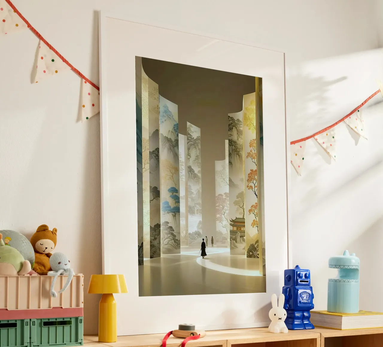 hall fairy history poster con telaio in alluminio da panada