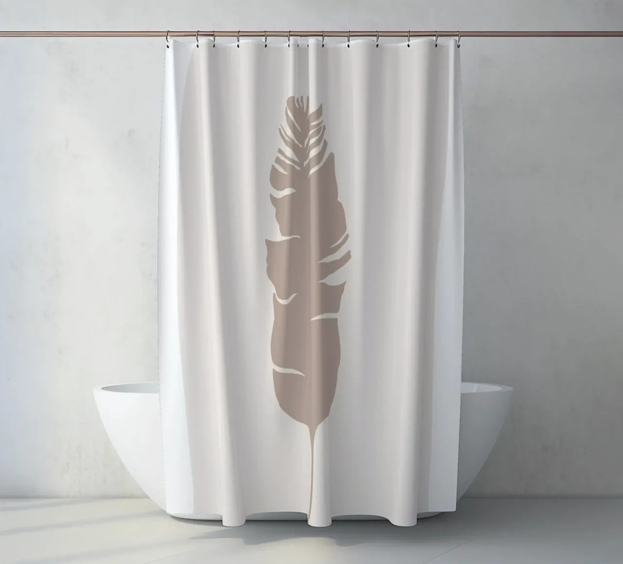 Boho Leaves 1 Philodendron tenda da doccia da Boho Print Collection