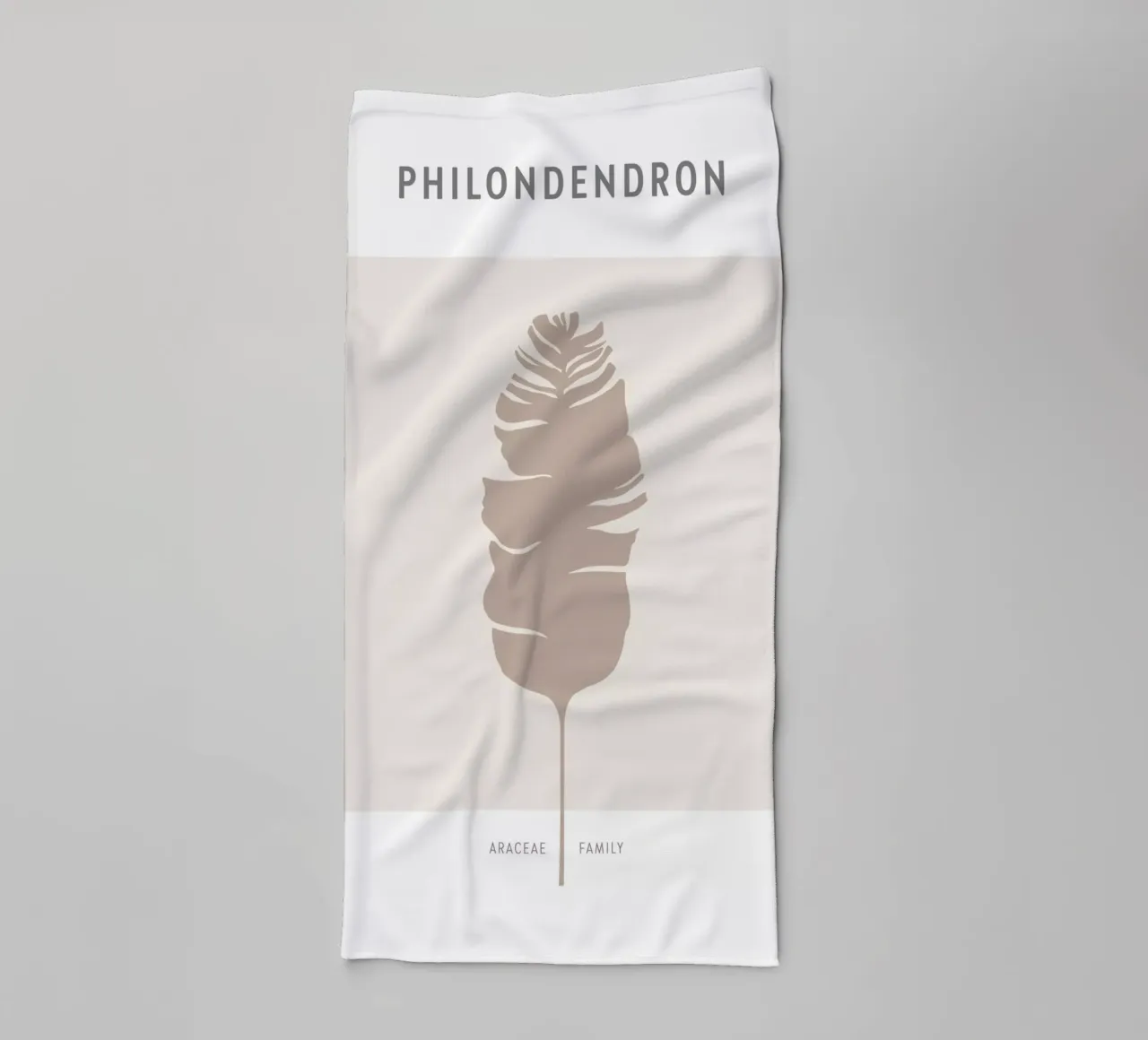 Boho Leaves 1 Philodendron asciugamano da bagno da Boho Print Collection