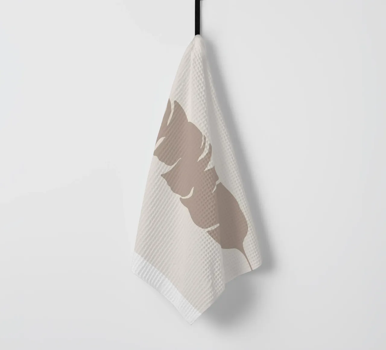 Boho Leaves 1 Philodendron canovaccio da cucina da Boho Print Collection