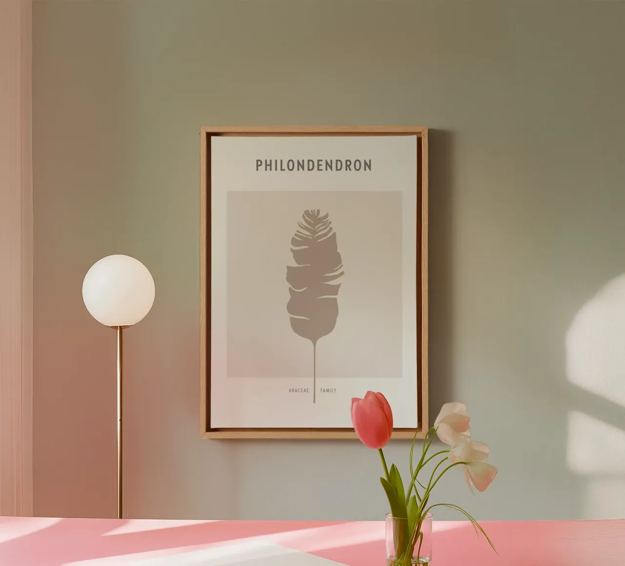 Boho Leaves 1 Philodendron tela da Boho Print Collection