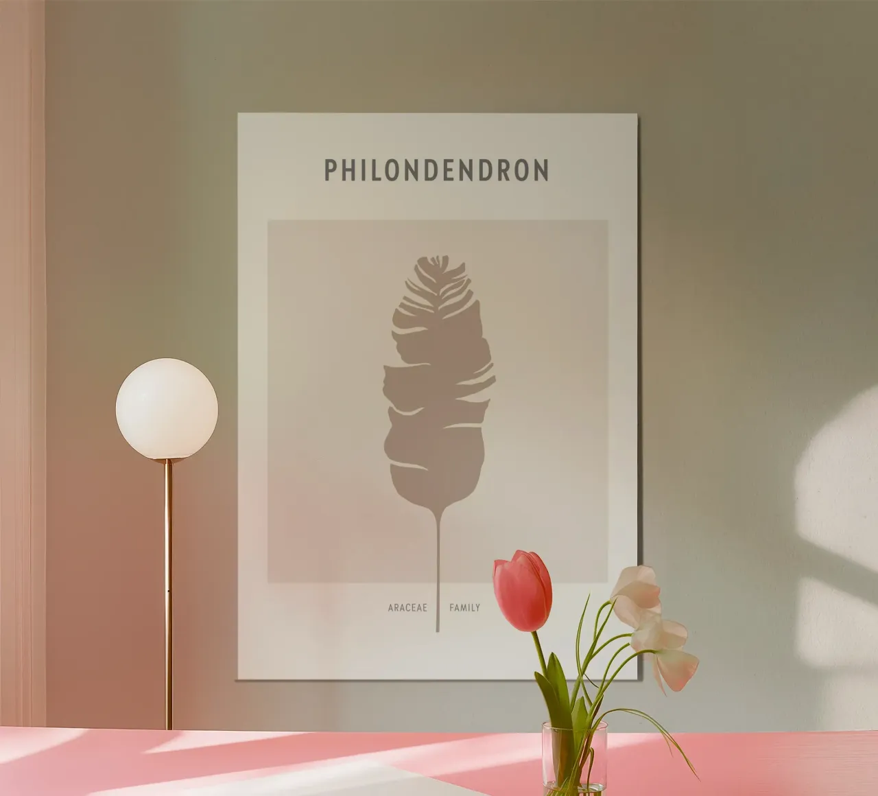 Boho Leaves 1 Philodendron poster da Boho Print Collection