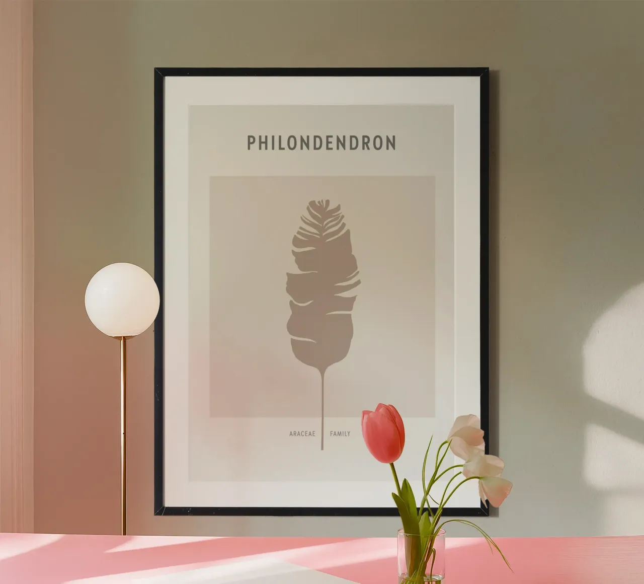 Boho Leaves 1 Philodendron poster da Boho Print Collection