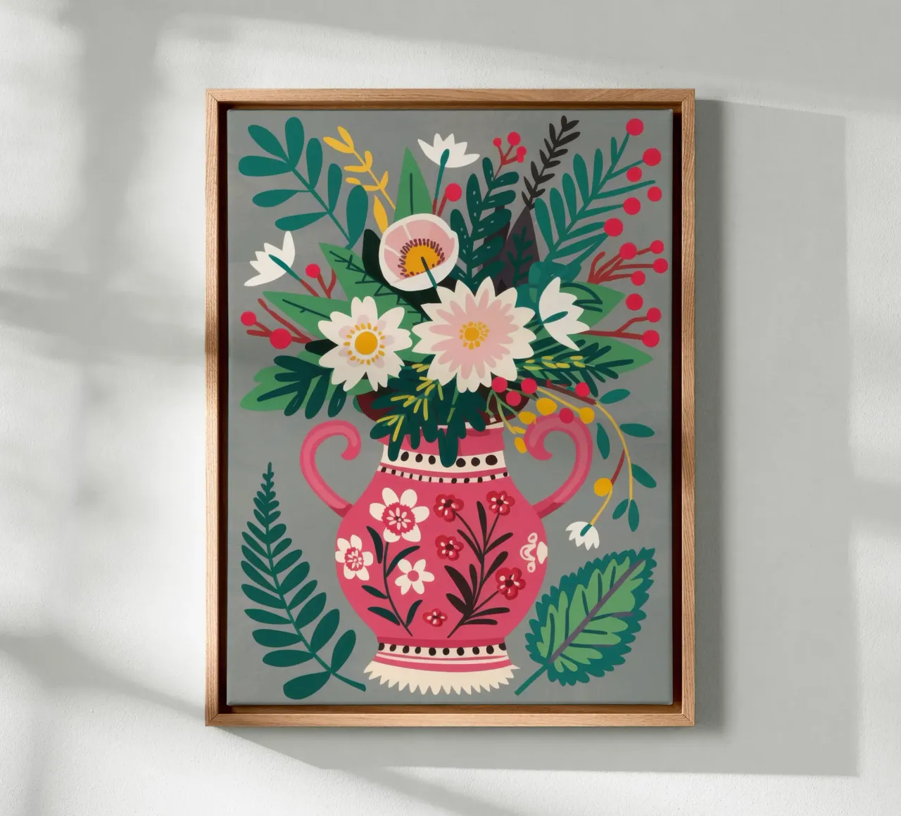 Granaatvaas Symfonie canvas met Baklijst van Echo Saber