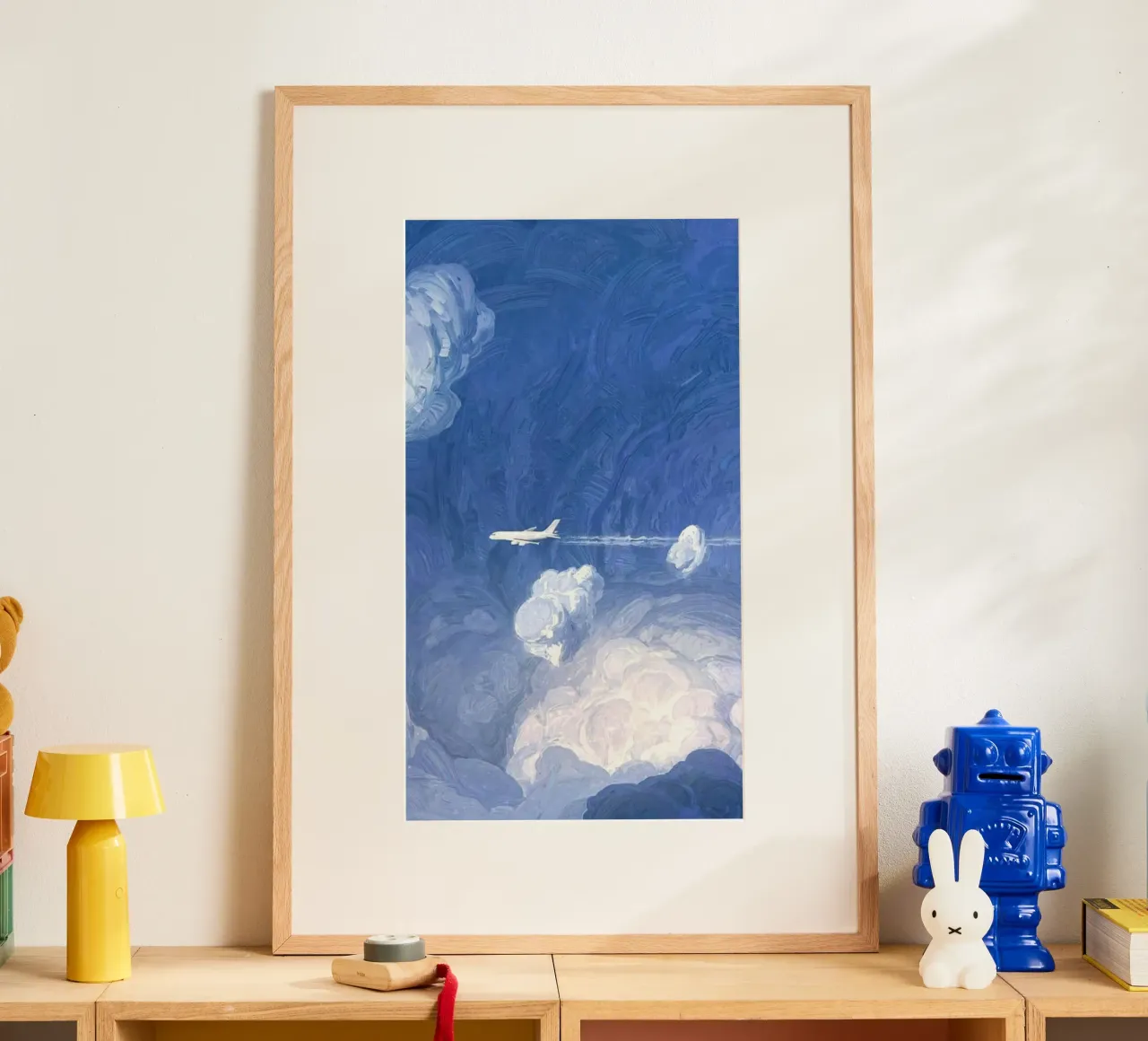plane through clouds poster da panada