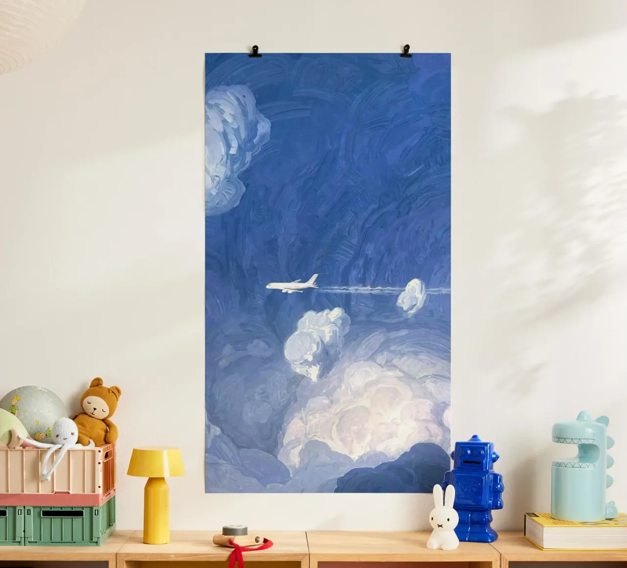 plane through clouds poster da panada