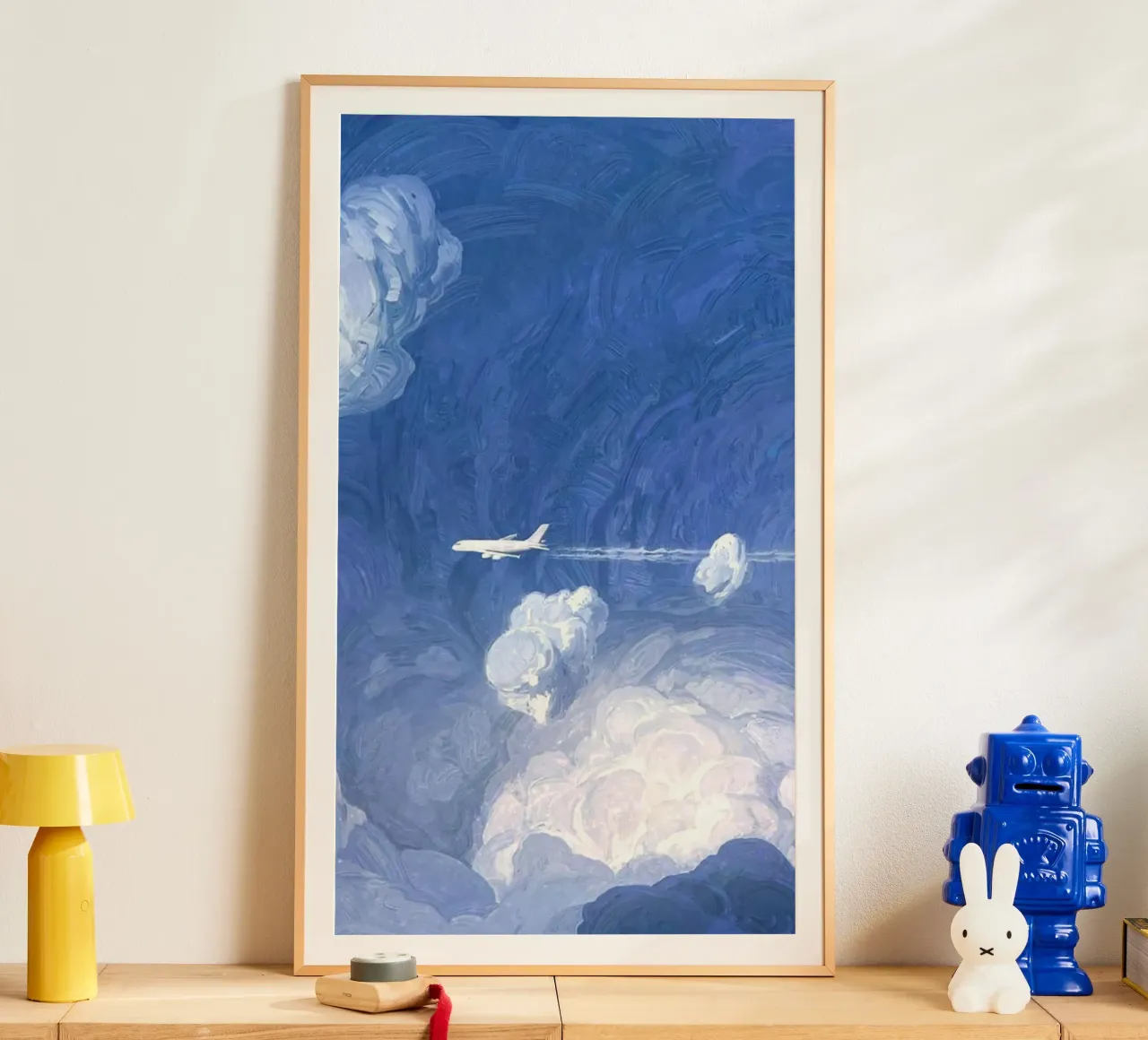 plane through clouds poster da panada