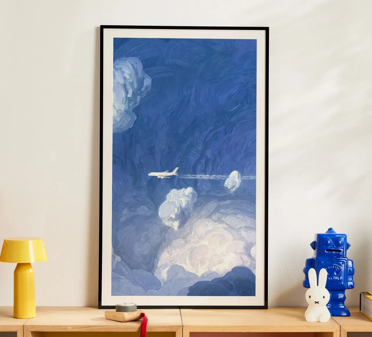 plane through clouds poster da panada