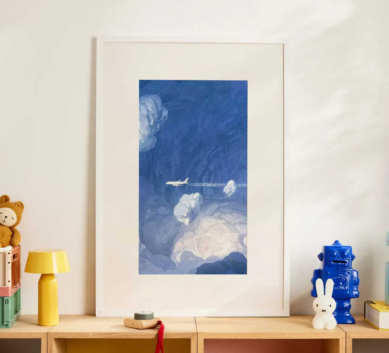 plane through clouds poster da panada