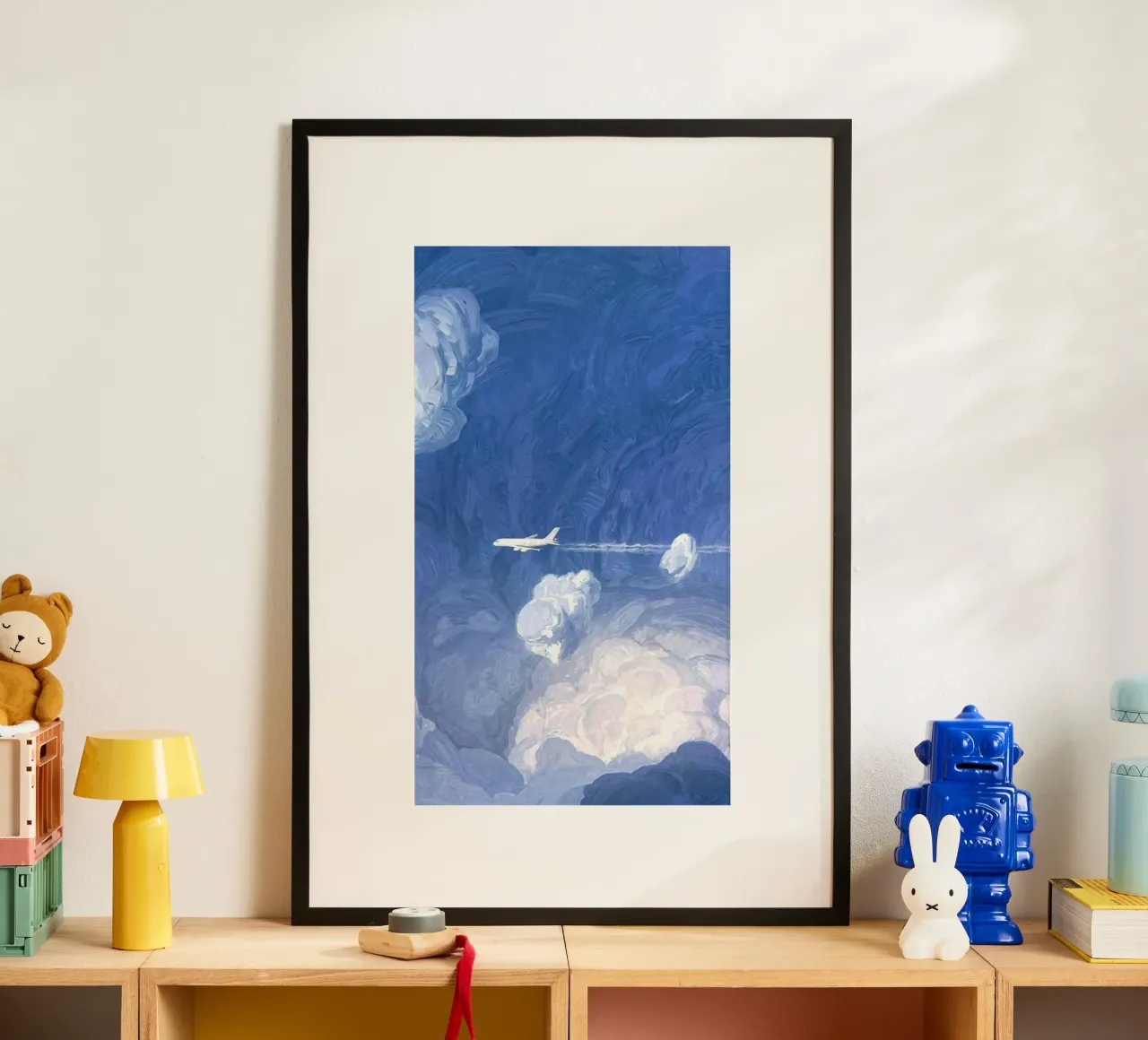 plane through clouds poster da panada