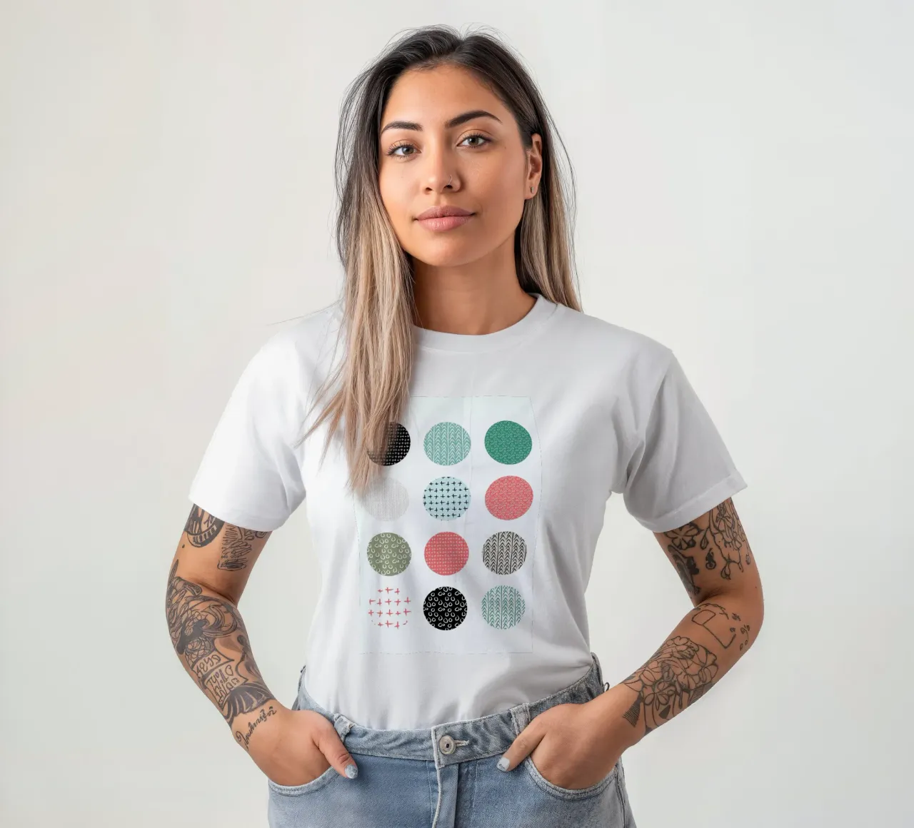 Patterned dots t-shirt da Maria Kritzas