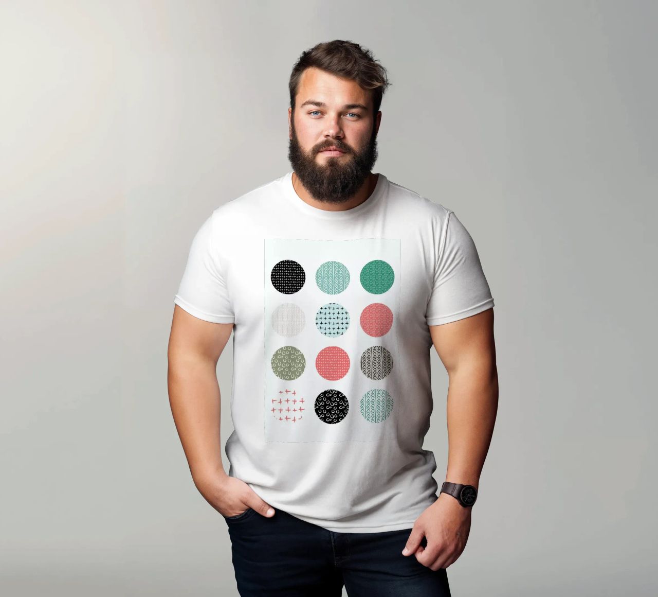 Patterned dots t-shirt da Maria Kritzas