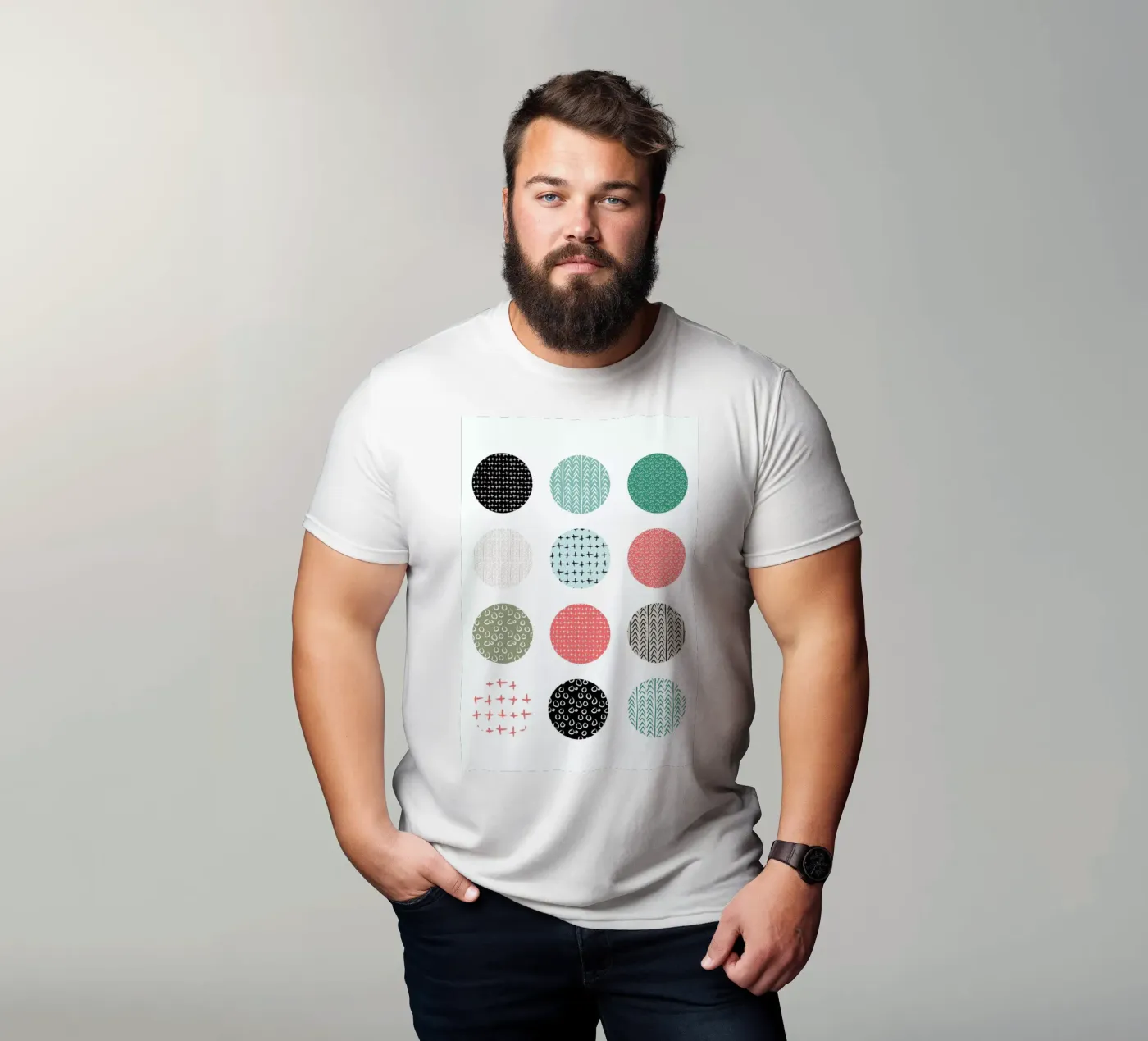 Patterned dots t-shirt by Maria Kritzas