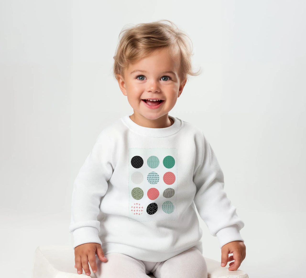Patterned dots felpa neonato da Maria Kritzas