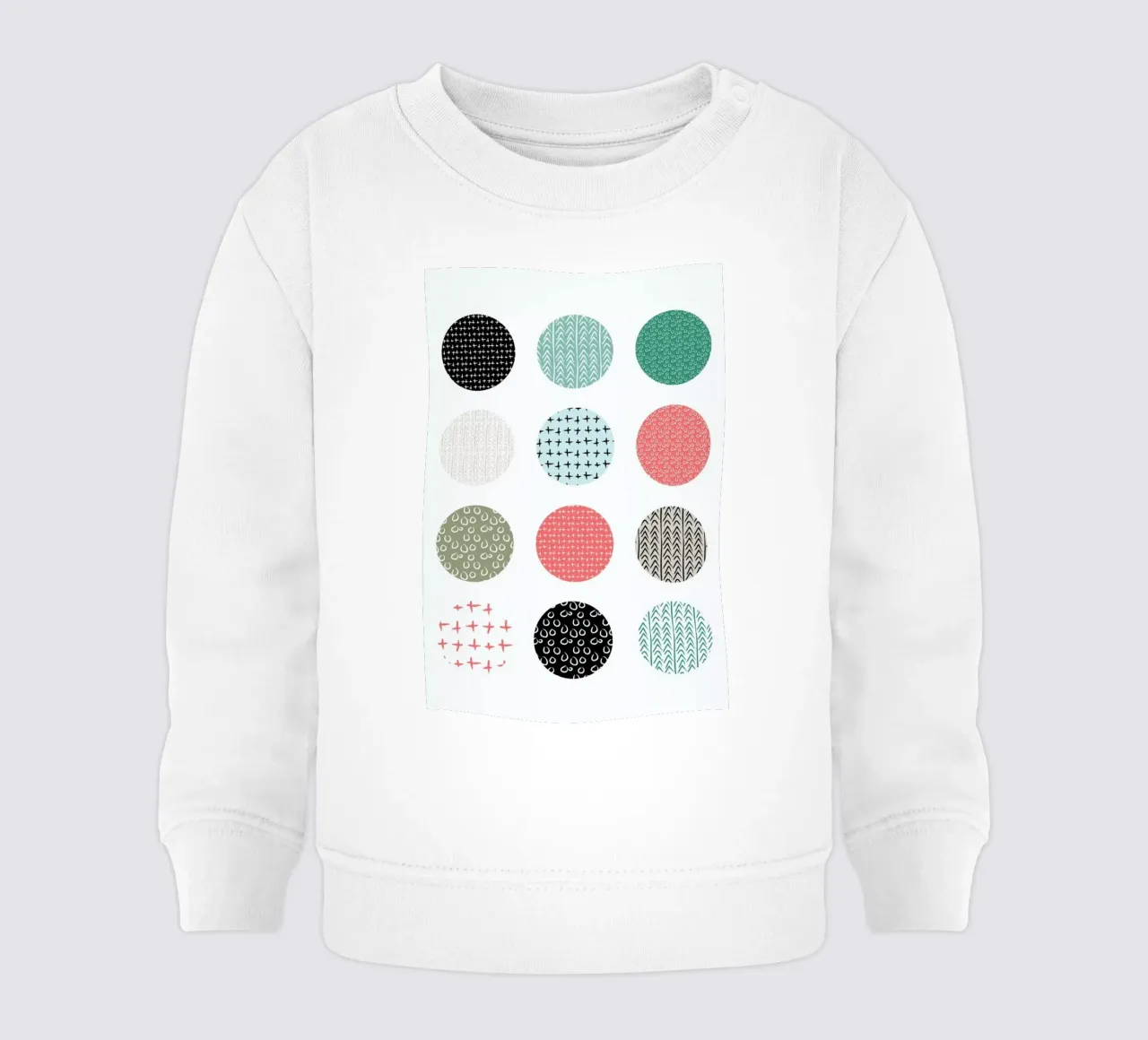 Patterned dots baby sweatshirt by Maria Kritzas