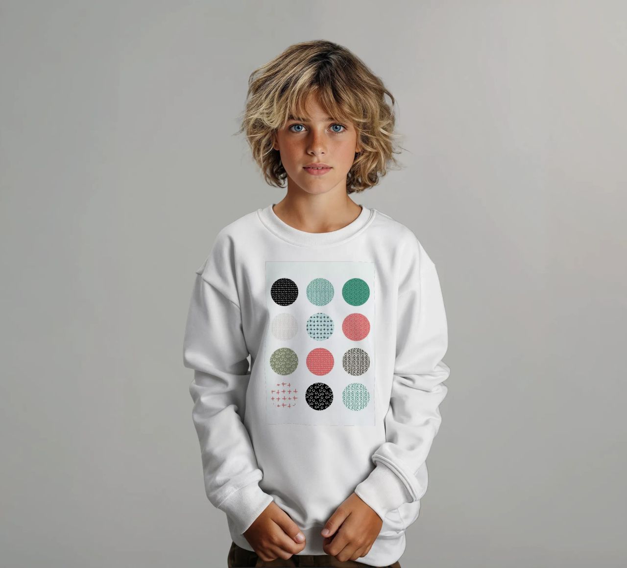 Patterned dots felpa bambino da Maria Kritzas