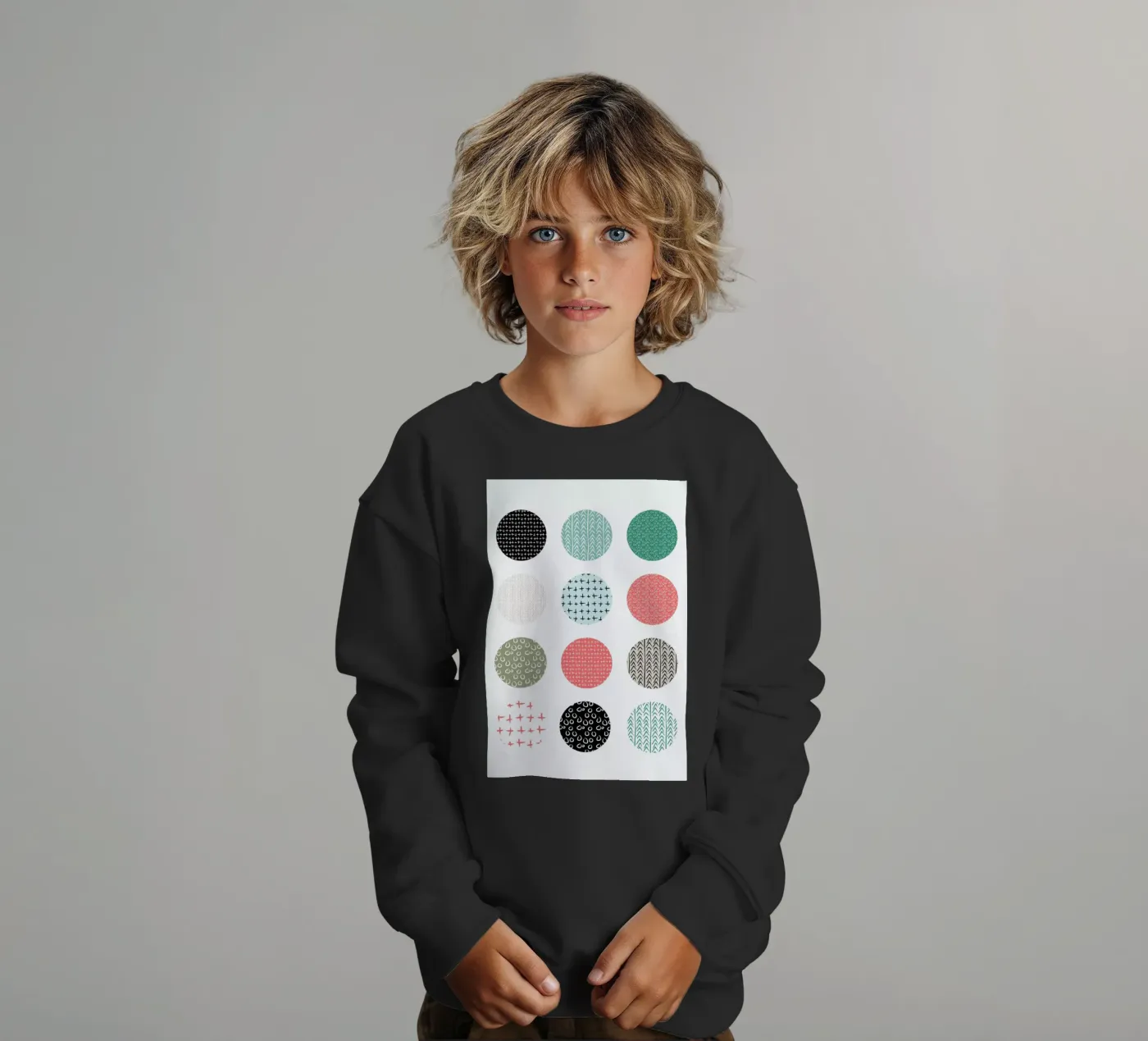 Patterned dots kinder sweatshirt van Maria Kritzas