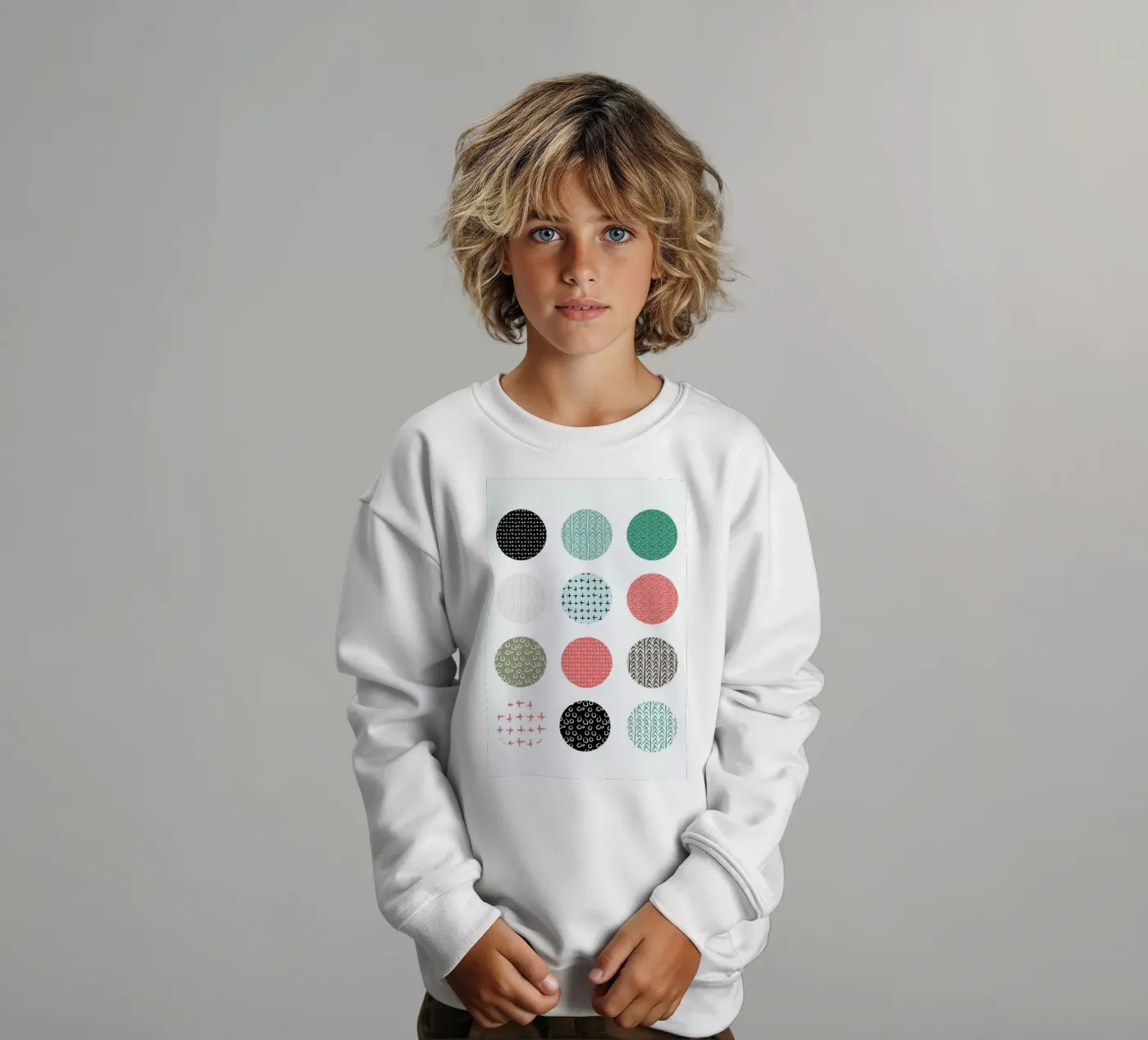 Patterned dots kinder sweatshirt van Maria Kritzas