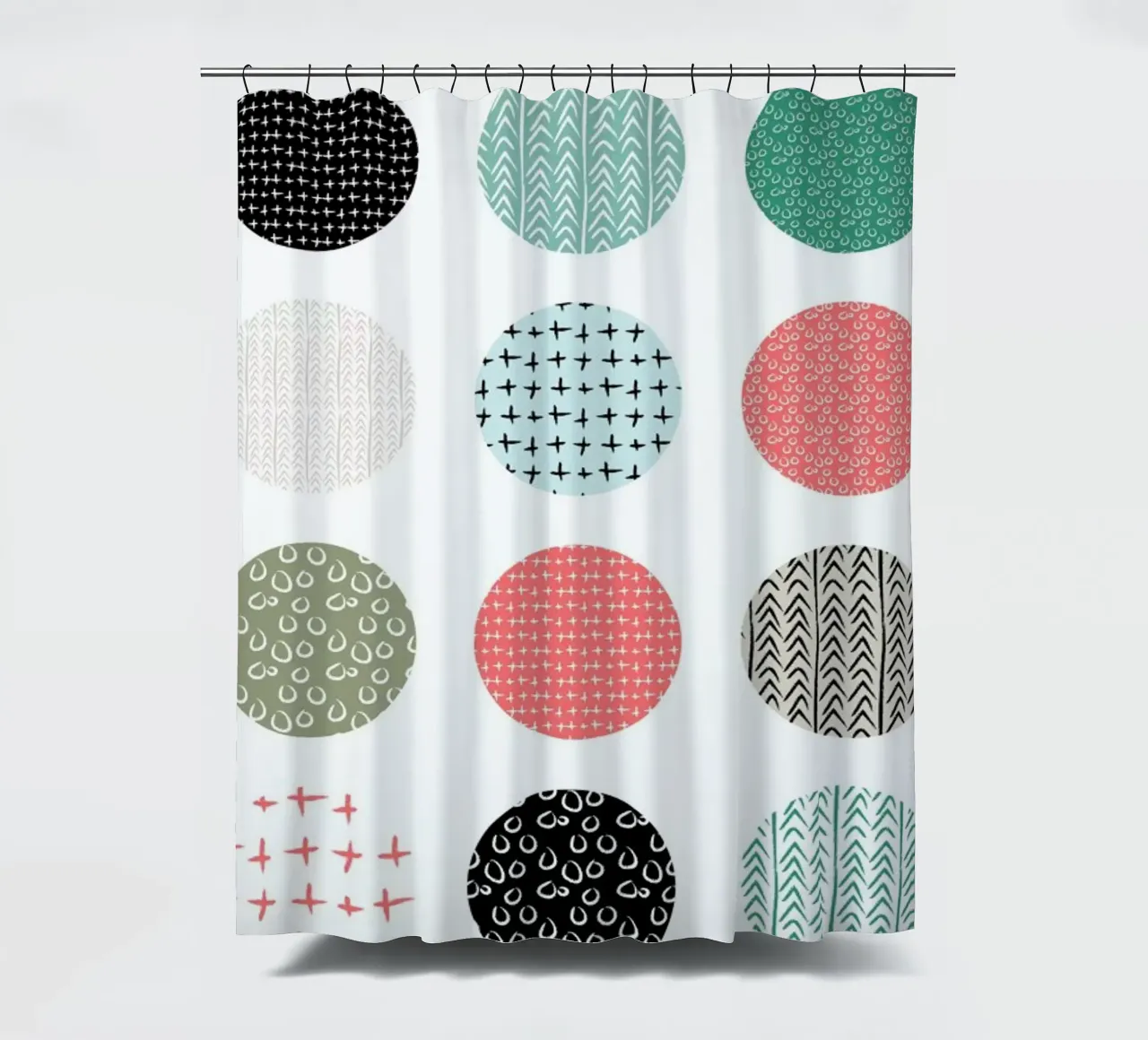 Patterned dots Duschvorhang von Maria Kritzas