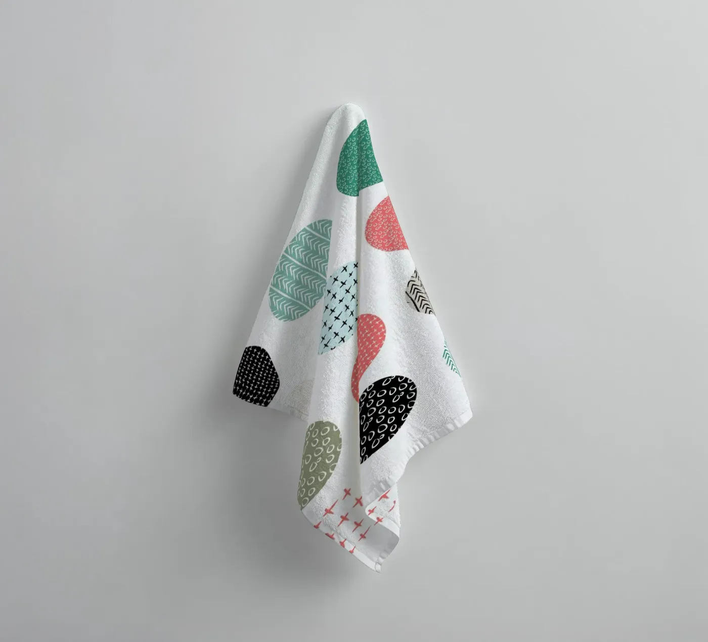 Patterned dots badhanddoek van Maria Kritzas