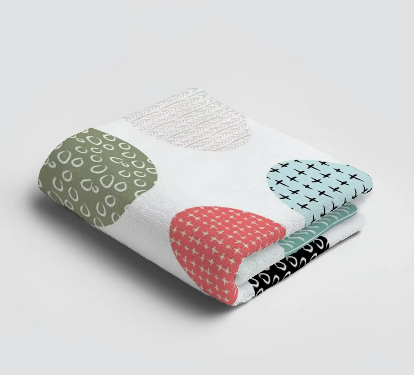 Patterned dots badhanddoek van Maria Kritzas