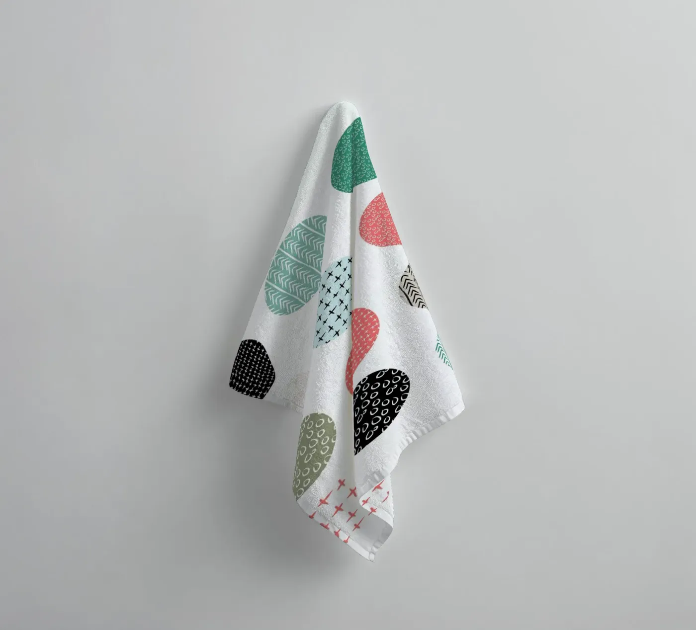 Patterned dots badhanddoek van Maria Kritzas