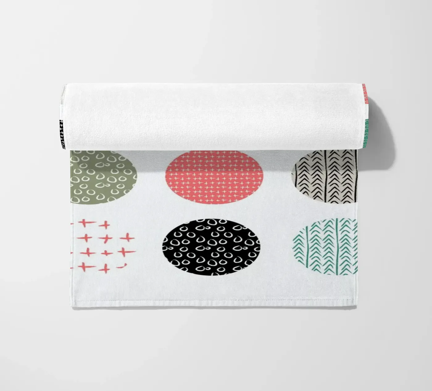 Patterned dots beach towel by Maria Kritzas
