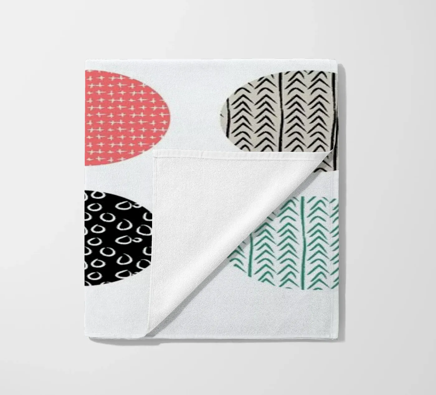 Patterned dots beach towel by Maria Kritzas