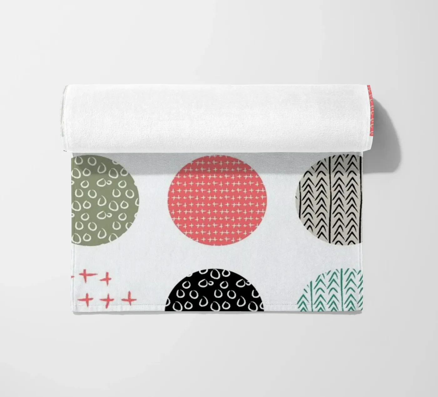 Patterned dots beach towel by Maria Kritzas
