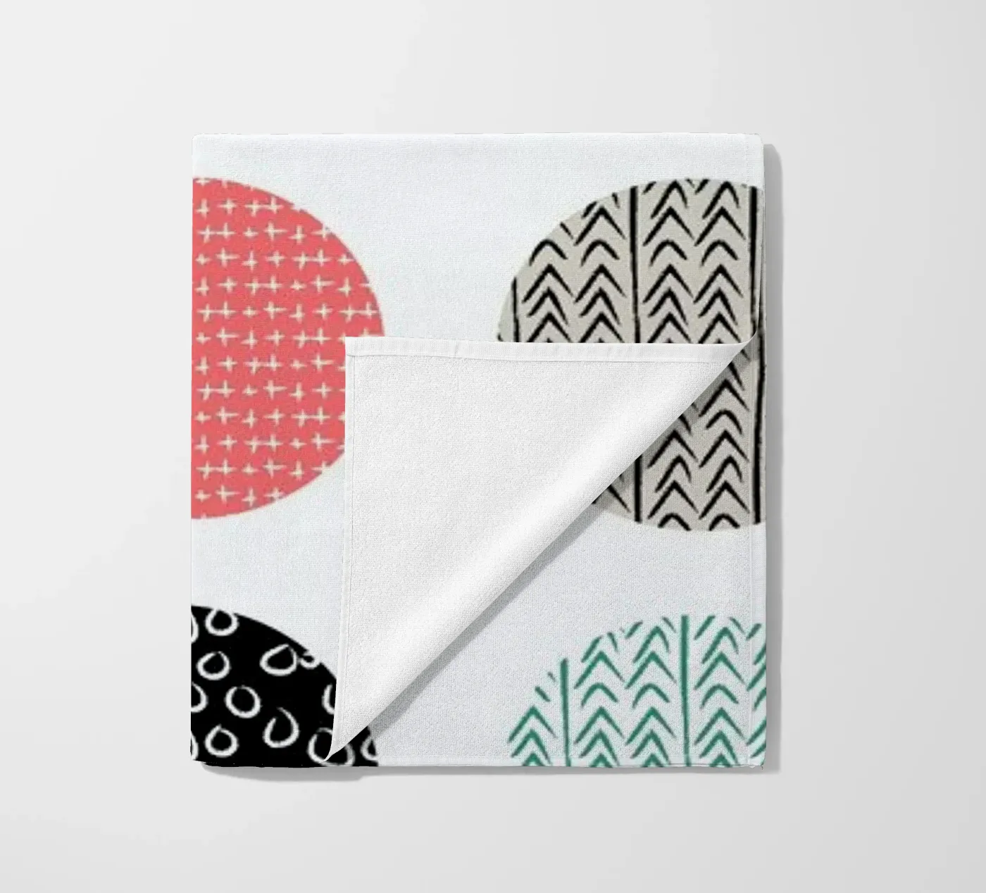 Patterned dots beach towel by Maria Kritzas